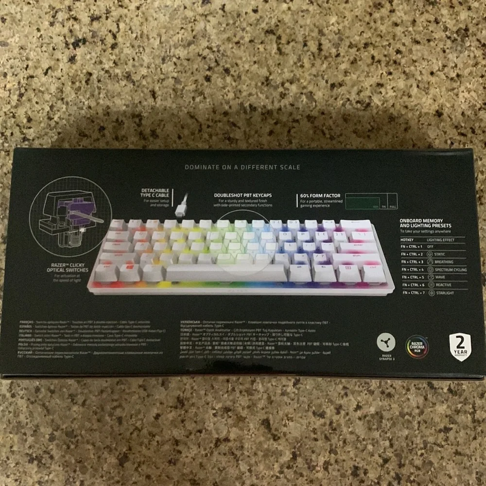 New in box RAZER gaming keyboard